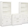 Mabry Bookcase Wall with Lift Top File Cabinet