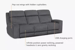 Micah Power Sofa with Drop Table