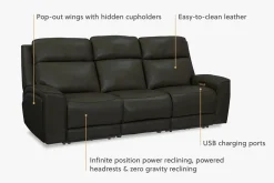 Micah Power Sofa with Drop Table